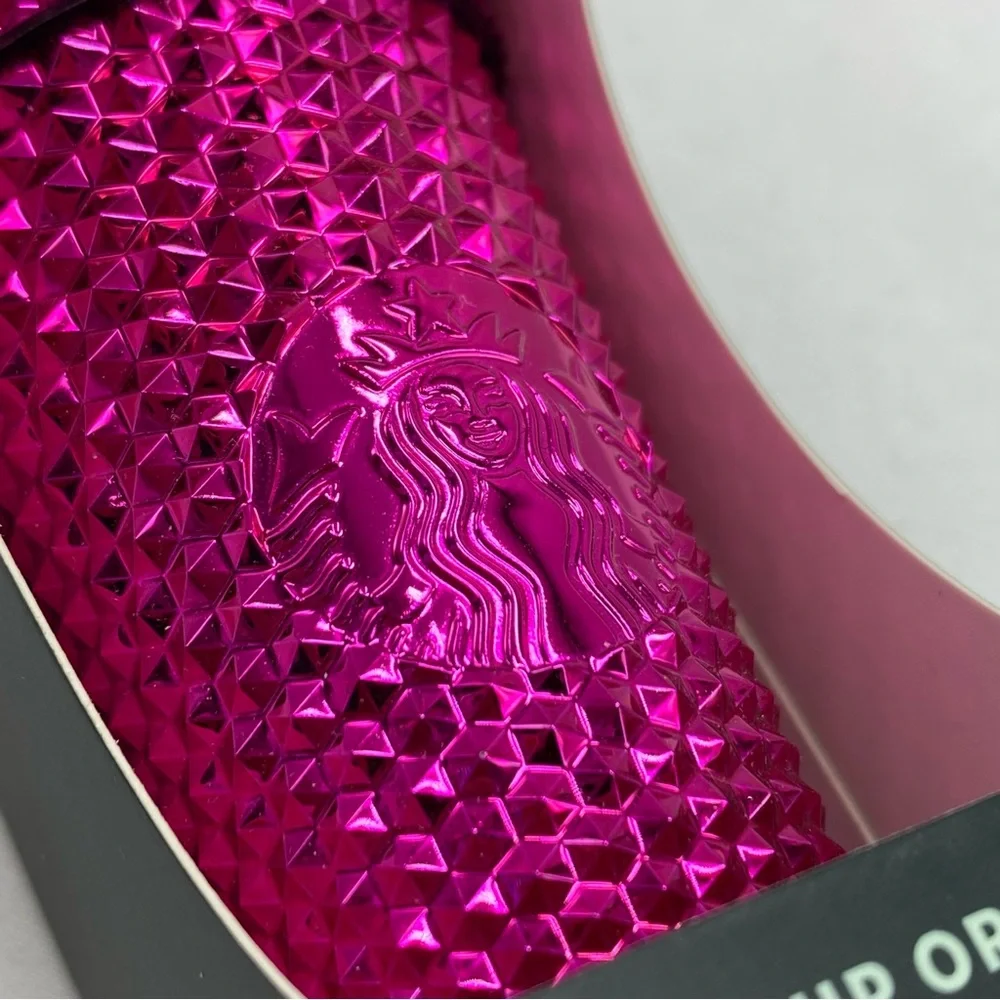 Starbucks Sangria Bright Pink Cup Ornament Keychain Holiday NEW NWT